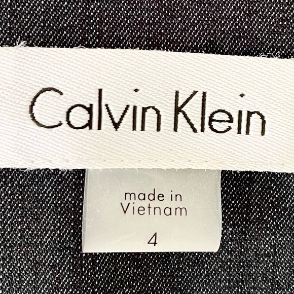 Calvin Cline Ruched Dress with Cap Sleeve, Size 4, Dark Gray Heather - Picture 7 of 9